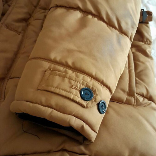 Zara Man winter parka like new, camel/cognac with hood