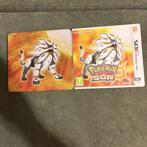 Pokemon Sun Nintendo 3DS game like new with steelbook