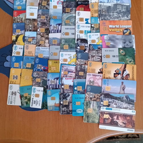 Greek OTE phone cards used, pack of 80