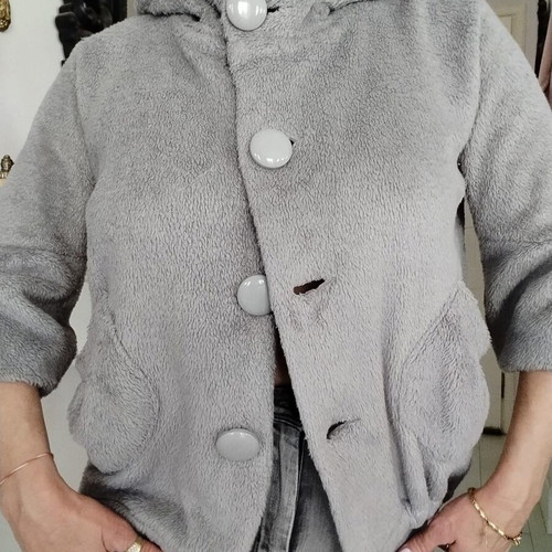 Vintage fleece jacket Aggressive Sprider like new, gray, size M