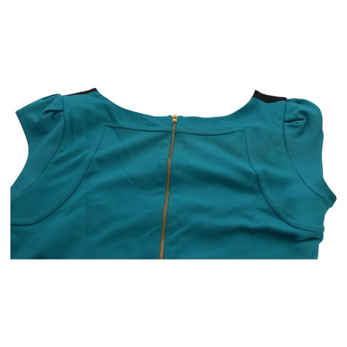 French Connection dress blue and black cap sleeves used, size 12