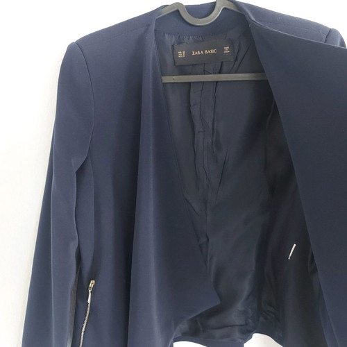 Zara women's jacket dark blue used, size XS