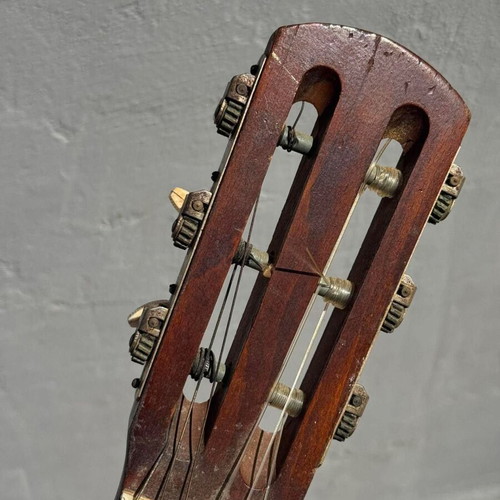 Vintage classical guitar used, for restoration or decor project
