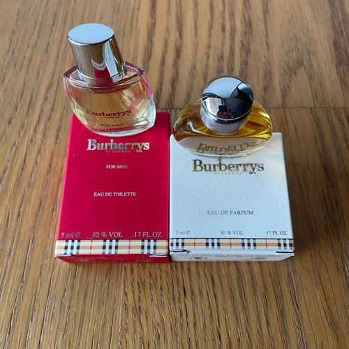 Burberrys miniature men's and women's perfumes, new tester 5 ml