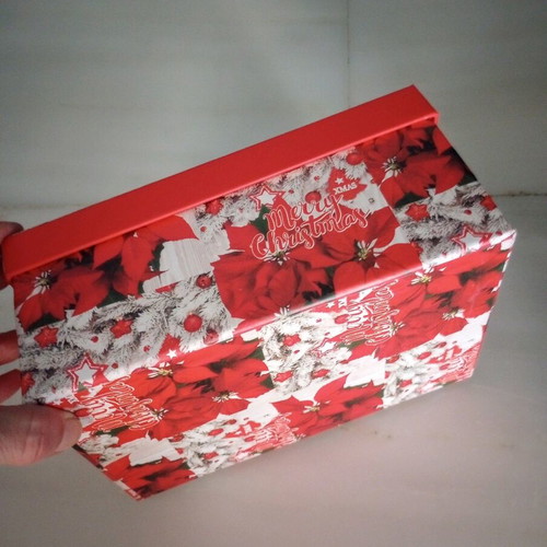 Christmas box new made of pressed paper