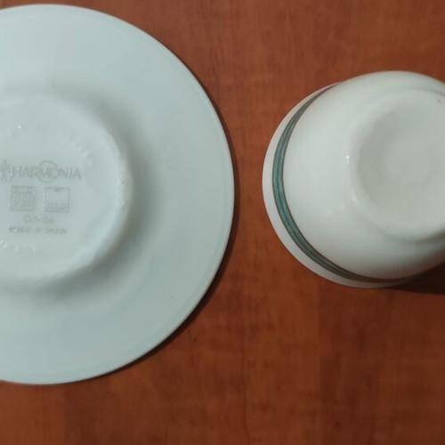 Vintage Harmonia Oceano coffee cup set, like new, 6 cups 5 saucers