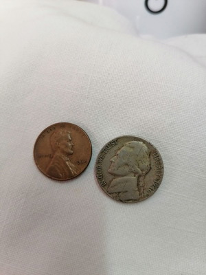 USA coins 1964 Lincon 1 cent & 5 cents 1946