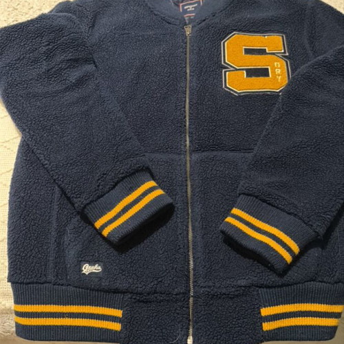 Super Dry jacket like new, size M-L, blue and gold