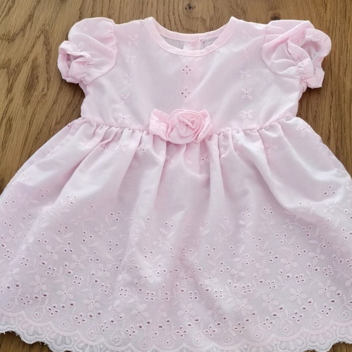Pink baby dress 6-9 months, summer fabric
