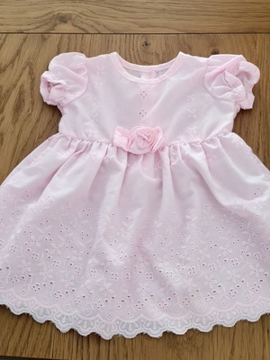 Pink baby dress 6-9 months, summer fabric