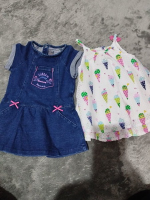 Baby dresses for 9-month-old girl Orchestra like new, 2 pieces