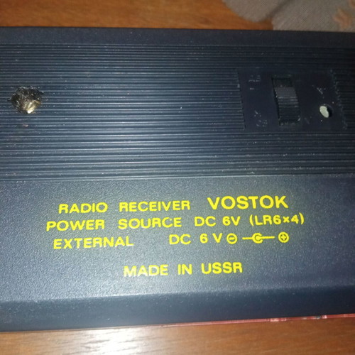 Vostok 1991 30th Anniversary Portable Radio used, Juri Gagarin Flight