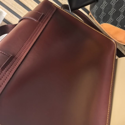 Dr. Martens leather laptop and school bag, burgundy