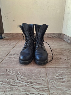 Greek black army boots size 42