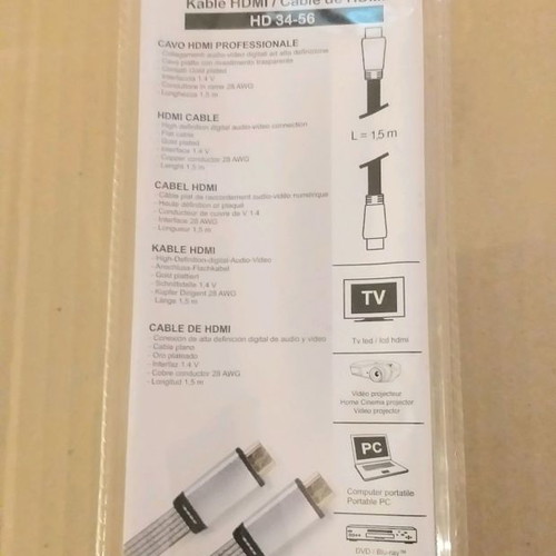 HDMI cable 1.5 meter new by Trevi