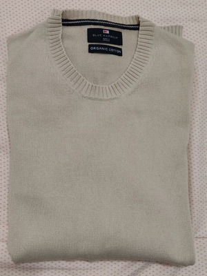 Πουλόβερ M&S Blue Harbour No. XL σαν καινούργιο, κρεμ οργανικό βαμβάκι