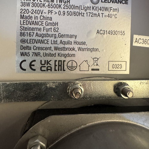 LEDVANCE Smart WiFi Ceiling Fan 50cm with LED Light like new