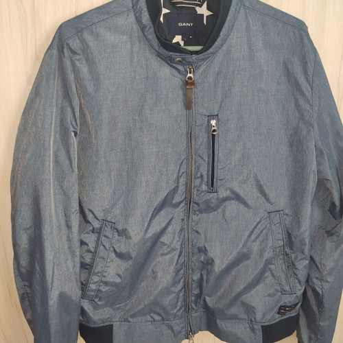 Gant men's lightweight bomber jacket dusty blue size L, M like new
