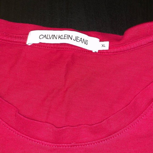 Calvin Klein Jeans short-sleeve shirt like new, red pink XL