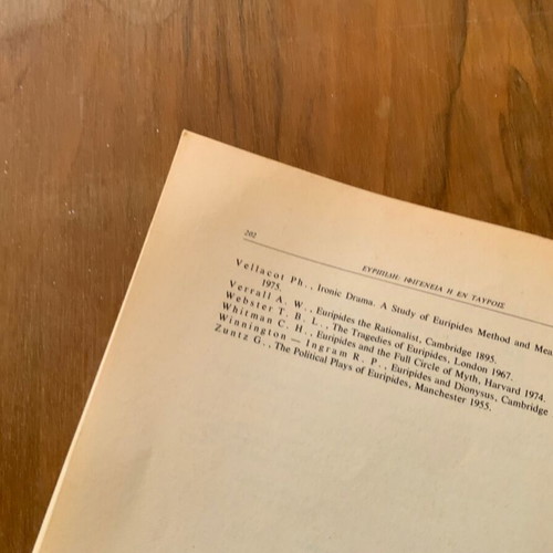 Iphigenia in Tauris book used, Gutenberg edition