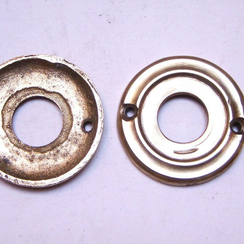 French door handle used, brass 19th century