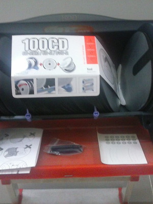 Tabletop CD Case Barrel 100 CD/DVD/BDR
