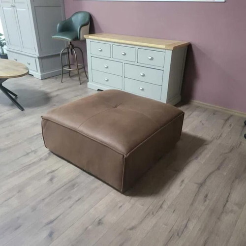 Brown fabric stool new