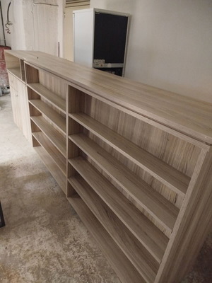 Cashier counter for business, 3 meters, melamine