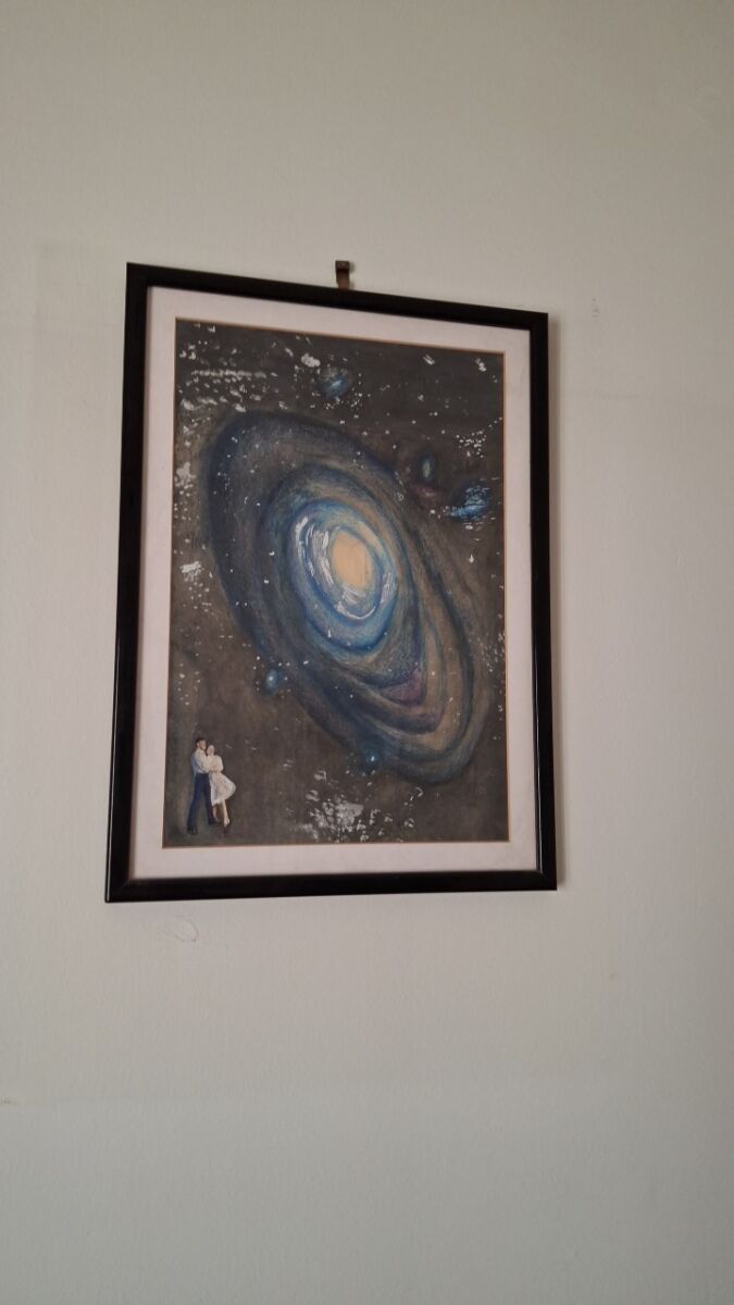 Wax crayon painting like new in frame… - € 8,00 - Vendora.cy