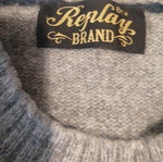 Replay sweater like new, gray, sizes XL and 4XL