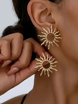 Boheme style gold earrings new
