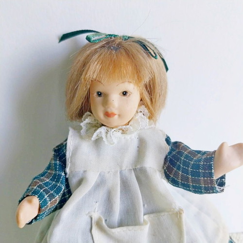 Vintage Small French Doll with Ceramic Body like new