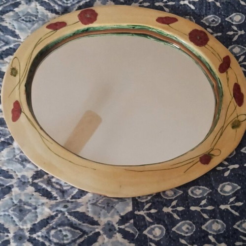 Handmade ceramic wall decor like new 20x25