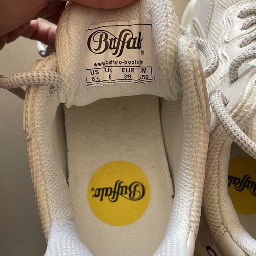 Buffalo sneakers like new, size 39, white and beige