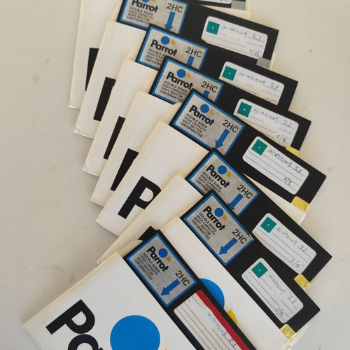 Parrot Windows 3.1 software floppy disks, pack of 10