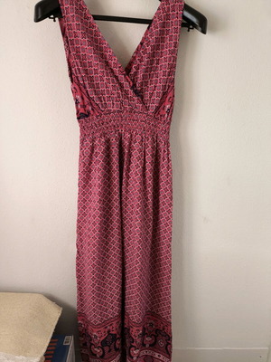 Long women's dress new, colorful with patterns