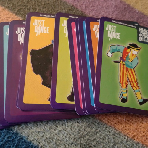 Just Dance cards like new, 2 packs with dance figures