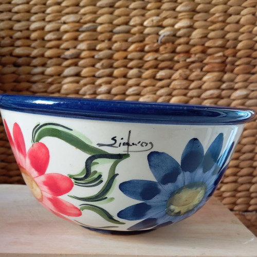 Ceramic bowl from Sifnos, vintage, diameter 17cm, height 11cm