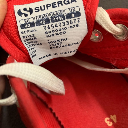 Superga πάνινα παπούτσια 43 νούμερο αυθεντικά, πολύ καλή κατάσταση