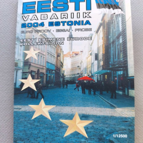 Collectible euro trial coin set from Estonia 2004 new