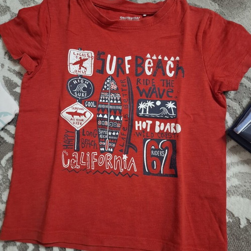 Orchestra t-shirt set used, pack of 7 for boys size 110 cm