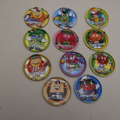 Amita Fun fruit caps, set of 11