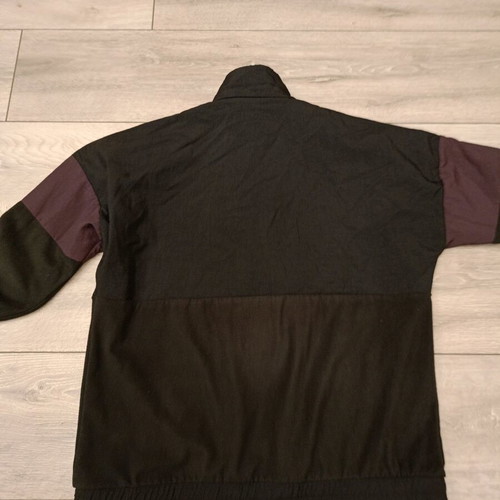 Adidas women's fleece track jacket used, black and plum