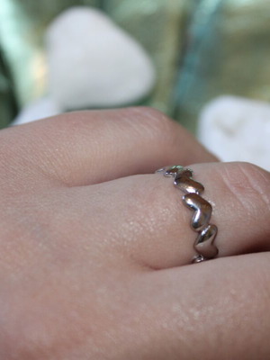 Adjustable silver ring new