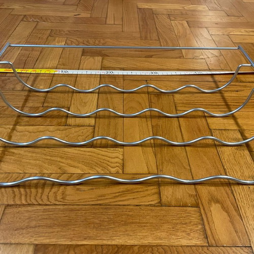 Wine rack for fridge like new, metal 47x30 cm