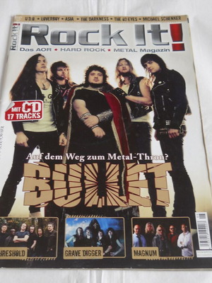 Rock It!!! German magazine with CD compilation like new, Bullet cover