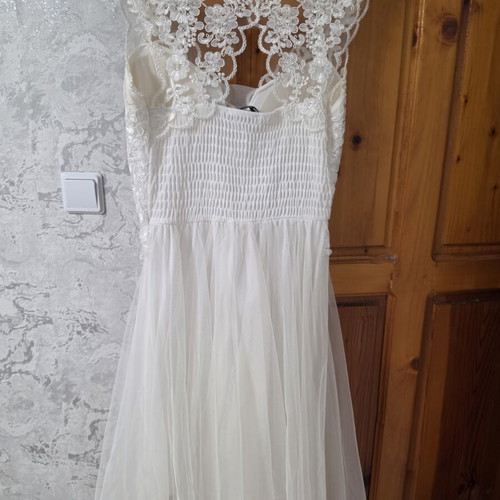 Evening dress new, white, sizes S and M