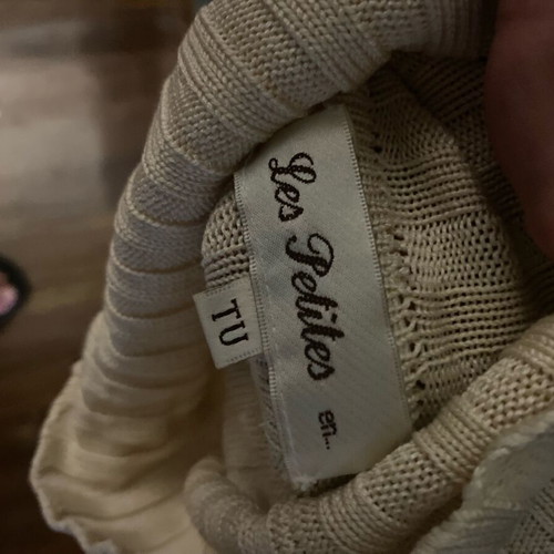 Silk light turtleneck pullover beige used, size small