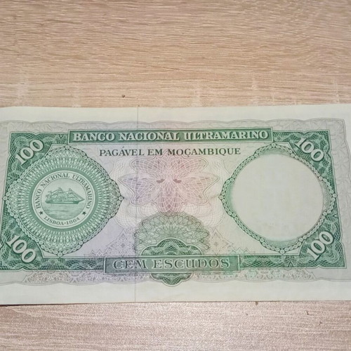 100 Escudos Mozambique banknote 1961 like new