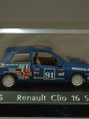 Renault Clio 16S Solido new, 1/43 scale, blue metal